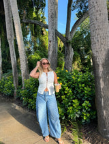 Made You Look Front Button Top