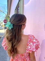 Flowers In Hair Clip - Mint