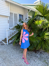 Hibiscus Bloom Linen Cutout Dress