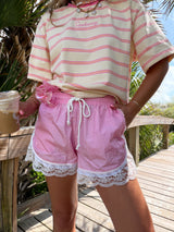 So Darling Lace Shorts - Pink