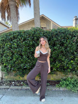 Cozy Up Knit Pants - Brown