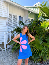 Hibiscus Bloom Linen Cutout Dress