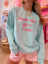 Sunhoney Girls Club Sweatshirt - Lagoon Blue