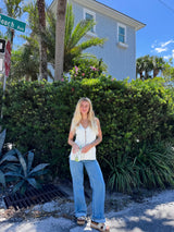 Girl Next Door Side Slit Knit Top