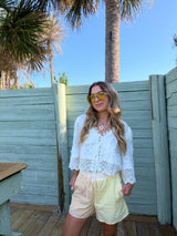Sunshine & Citrus Striped Shorts
