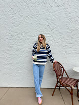 Blueberry Chai Striped Sweater