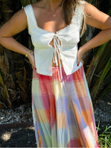 Tied & True White Linen Top