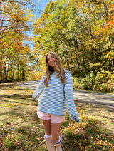 Autumn Skies Striped Sweater