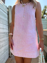 The Sunhoney Girl Pink Denim Dress
