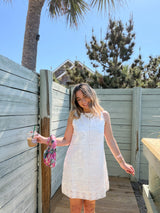 Ocean Air Lace Shift Dress