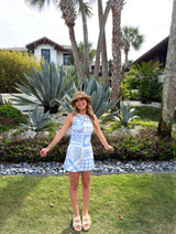 Sunwashed Tile Linen Mini Romper