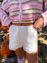 Darling Days Eyelet Shorts - White