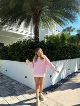 It Girl Pink Striped Sweater
