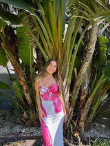 Island Bloom Mesh Maxi Dress