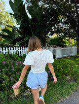 Dream On Eyelet Tie Top