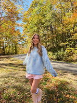 Autumn Skies Striped Sweater