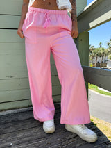 Living in Linen Pink Pants