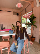 Espresso Please Ribbed Long Sleeve