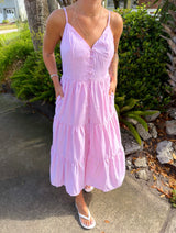 Blush Breeze Striped Maxi Dress - Pink