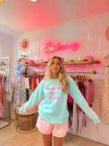 Sunhoney Girls Club Sweatshirt - Lagoon Blue