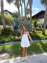 Shell Seeking Linen Mini Dress
