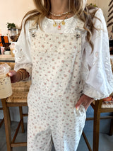 Pinterest Girl Floral Denim Overalls
