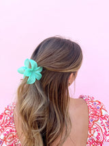 Flowers In Hair Clip - Mint