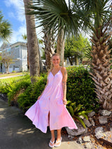 Blush Breeze Striped Maxi Dress - Pink
