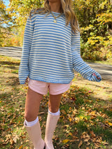 Autumn Skies Striped Sweater