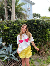 Petal Pop Eyelet Ruffle Skort - Yellow