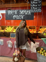 Cinnamon Apple Brown Sweater