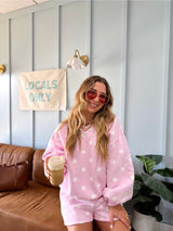 Polka Dot Dreams Lounge Set - Pink