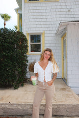 Everyday Essential Crop Beige Jeans