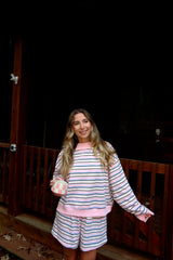 Sunhoney Striped Dream Mockneck Set