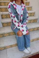 Denim in Bloom Sherpa Jacket