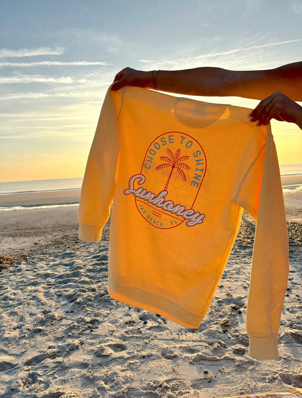 Sunhoney Choose To Shine Sweatshirt - Yellow