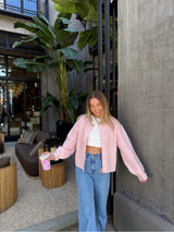 Girly Girl Pink Sweater Cardigan