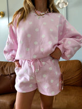 Polka Dot Dreams Lounge Set - Pink