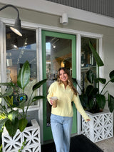 Hello Sunshine Cable Knit Sweater