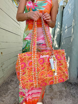 Sunhoney Quilted Reversible Tote Bag
