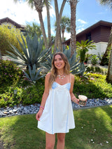 Shell Seeking Linen Mini Dress