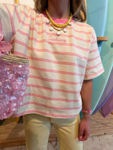 *PREORDER* Sunhoney Striped Embroidered Boxy Tee
