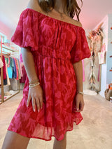 Floral Frenzy Pink and Red Dress