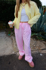 Sweet Stripe Pink Boxer Pants