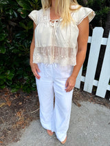 So Darling Babydoll Top - Beige