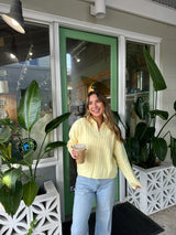 Hello Sunshine Cable Knit Sweater