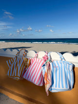 Sunhoney Beachside Striped Terry Cloth Bags