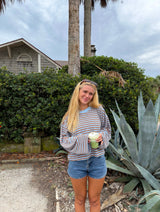 Seeing Stripes Long Sleeve - Blue/Brown