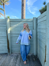 Free Spirit French Terry Sweater - Blue