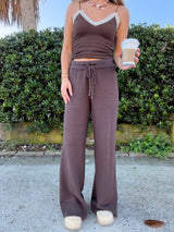 Cozy Up Knit Pants - Brown